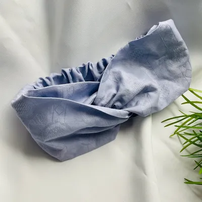 BANDEAU CHEVEUX TORSADE BLEU