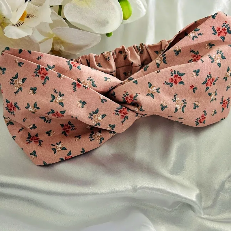 bandeau en coton fleuri
