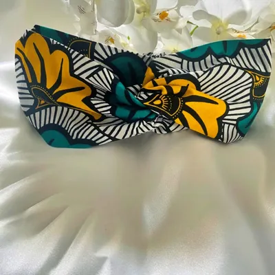 bandeau headband fleurs de mariage vert