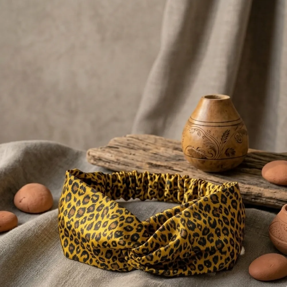 Bandeau torsadé léopard