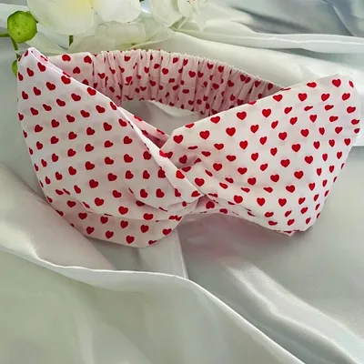 bandeaux blanc coeur rouge