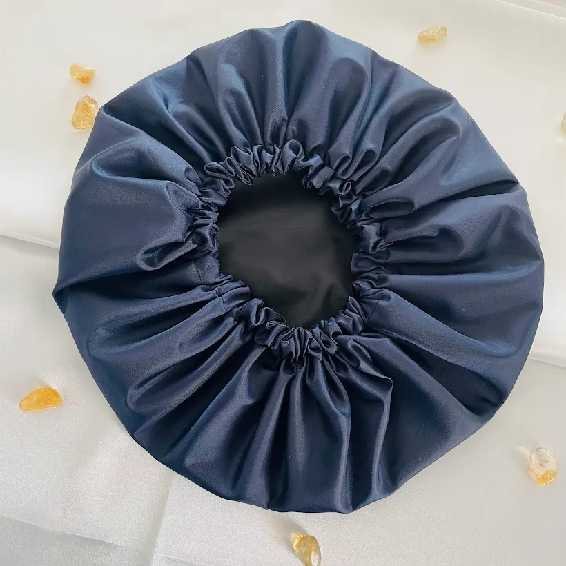 Bonnet de douche bleu nuit noir Kalavy