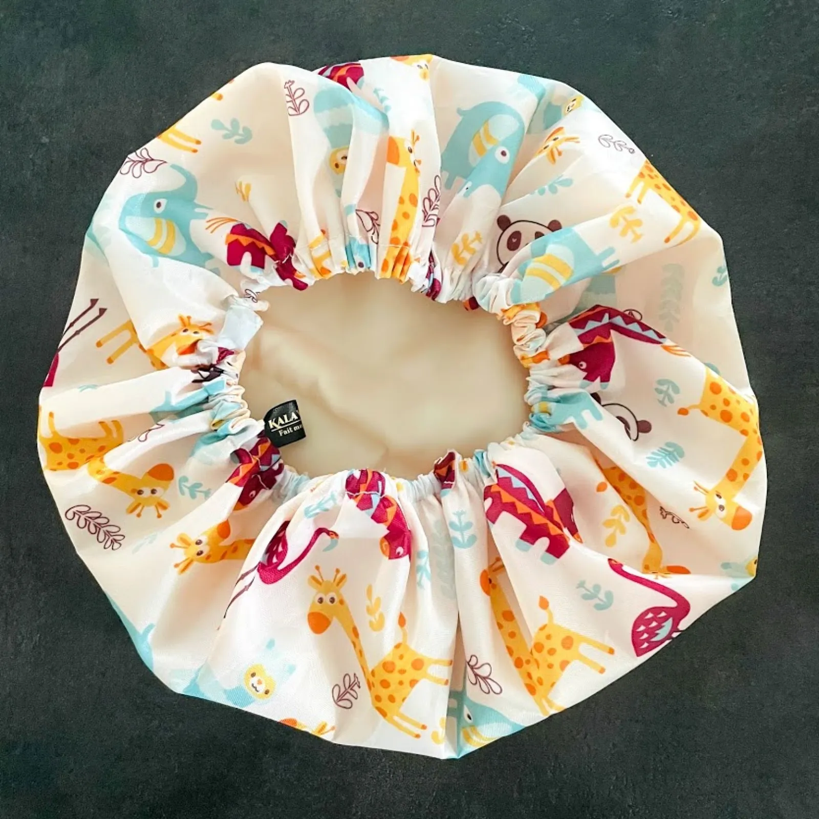 BONNET DE DOUCHE ENFANT MOTIF GIRAFE