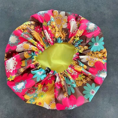 bonnet de douche fleurs kalavy
