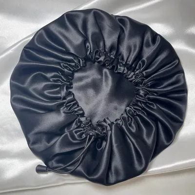 Bonnet de nuit en soie de murier noir 