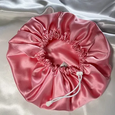 BONNET DE NUIT EN SOIE DE MURIER ROSE