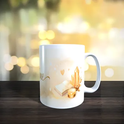 mug je m'aime doré