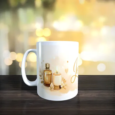 mug je m'aime doré