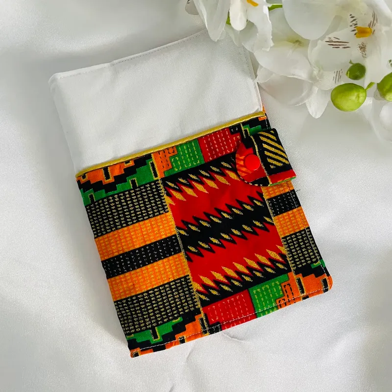 protège carnet de santé en tissu wax kente