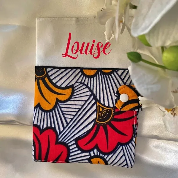 protège carnet de santé personnalisé fleurs de mariage