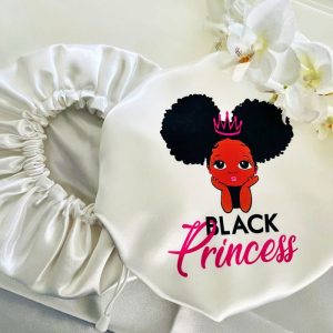BONNET DE NUIT EN SATIN ENFANT BLACK PRINCESS 2 KALAVY