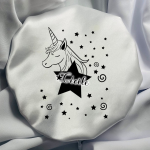 Bonnet de nuit BLANC en Satin pour enfant - Kaz à Beauté