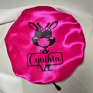 Bonnet de nuit enfant en satin à personnaliser