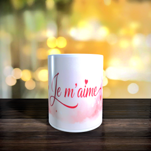 Mug je m'aime rose