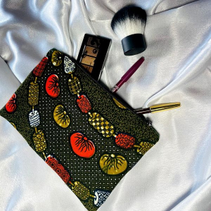 Pochette sac à main wax tomate kalavy