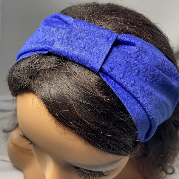 bandeau cheveux avec noeud bleu 