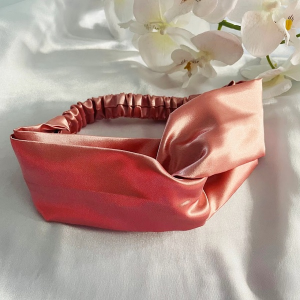 Bandeau torsadé en satin enfant