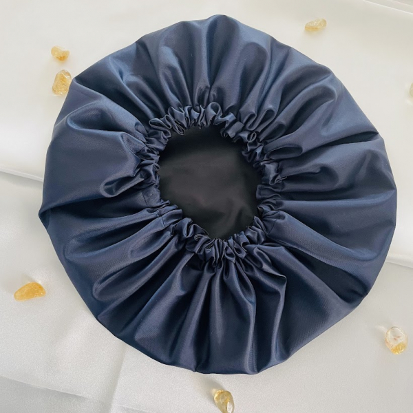 Bonnet de douche bleu nuit noir Kalavy