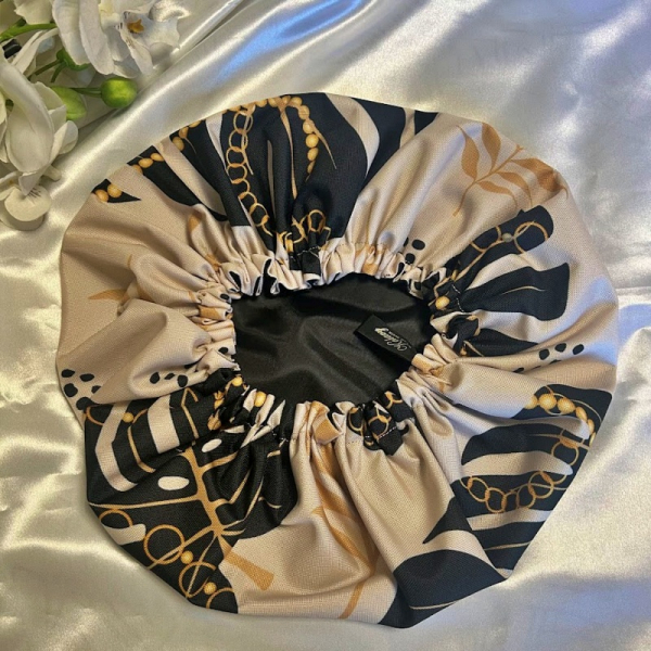 bonnet de douche jungle chic