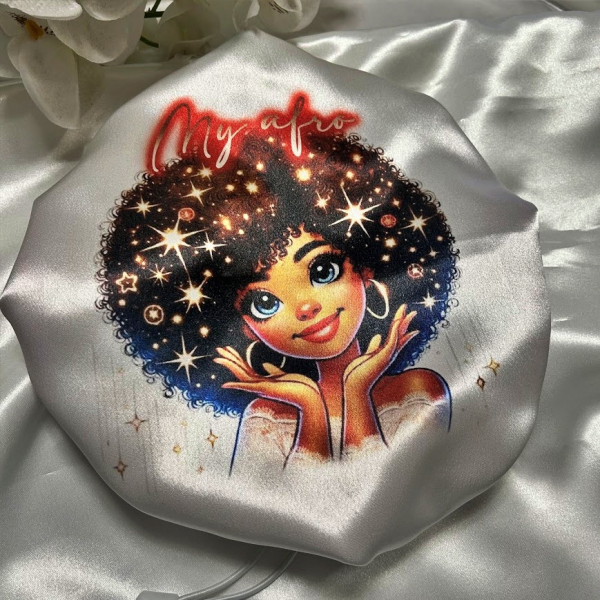 BONNET DE NUIT EN SATIN  enfant My Afro 