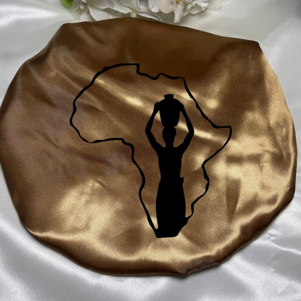 BONNET DE NUIT EN SATIN AFRIK DORE