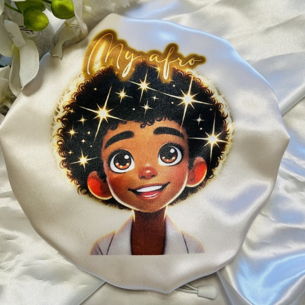 bonnet de nuit en satin enfant garcon
