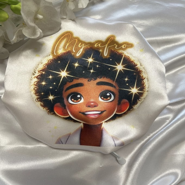bonnet de nuit en satin enfant garcon