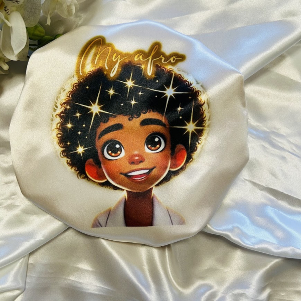 bonnet de nuit en satin enfant garcon