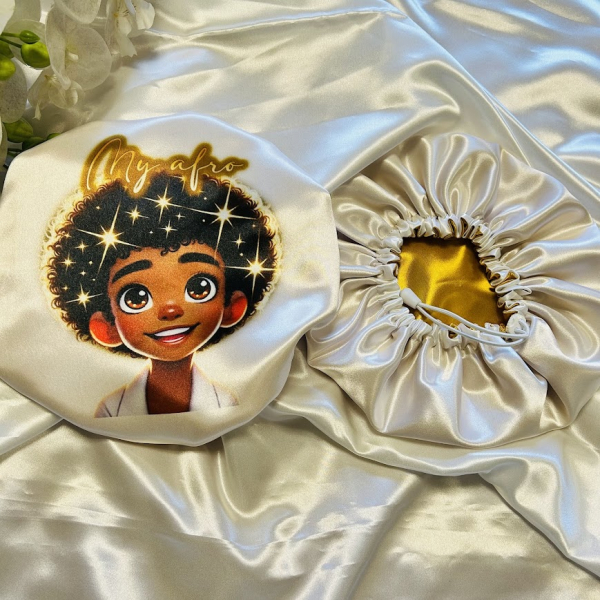 bonnet de nuit en satin enfant garcon