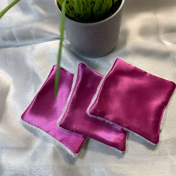 lingettes satinées fuchsia