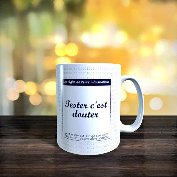 mug humour tester c'est douter