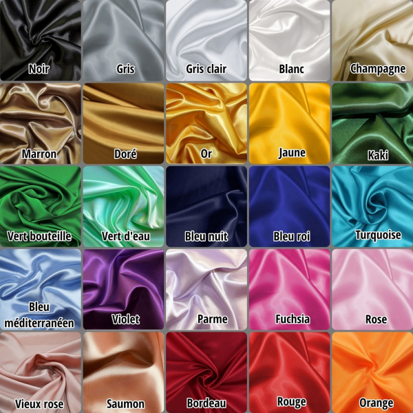 Nuancier tissu satin 