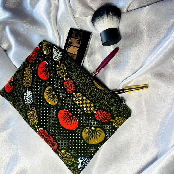 Pochette sac à main wax tomate kalavy