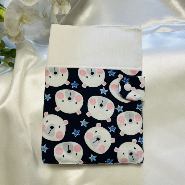 protège carnet de santé ourson bleu nuit