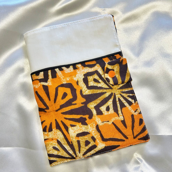 protège carnet de santé wax orange